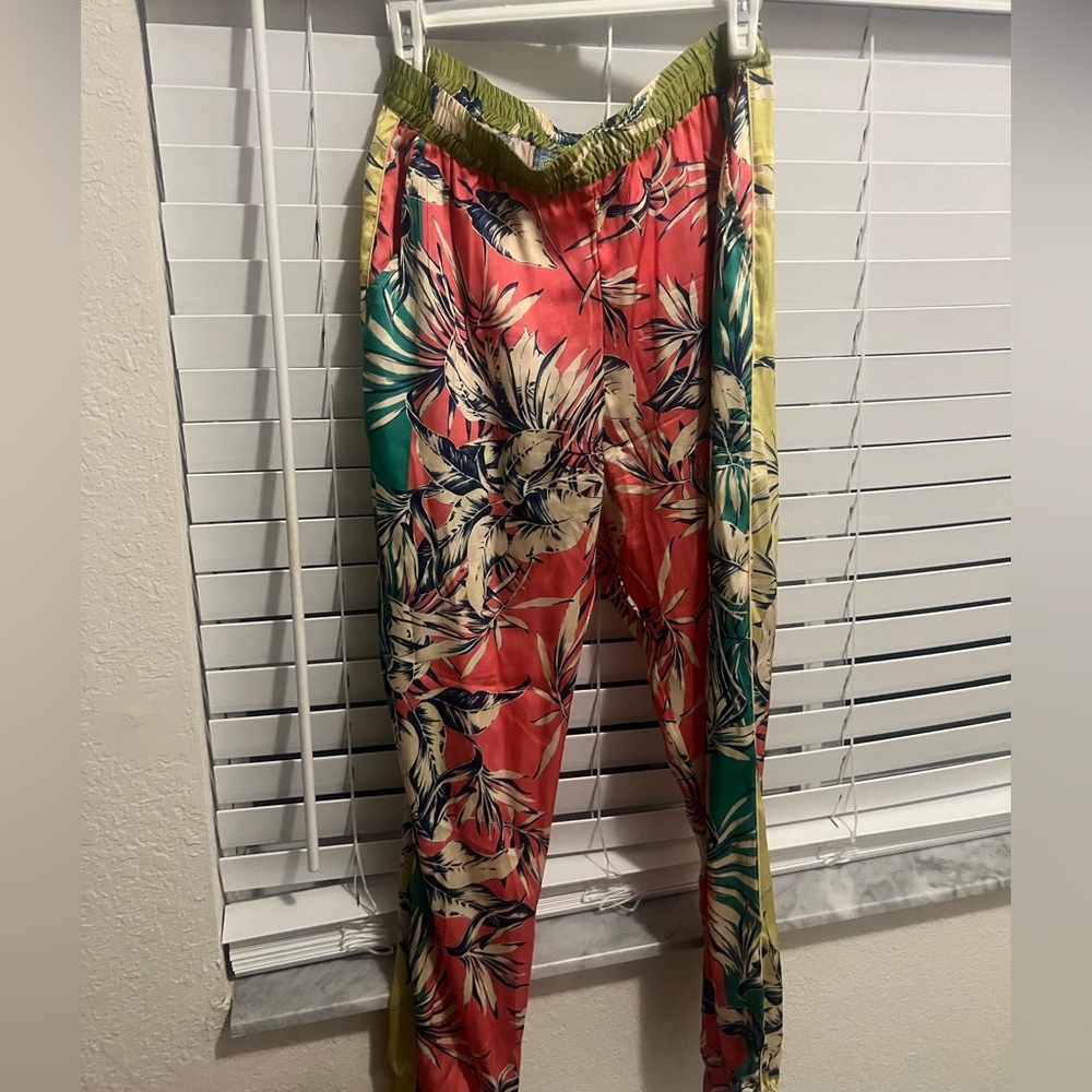 JOHNNY WAS PRINTED SILK PANT